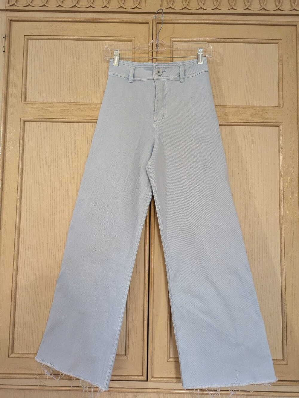 Miou Muse Light Denim Wide-Leg Jeans Size Small